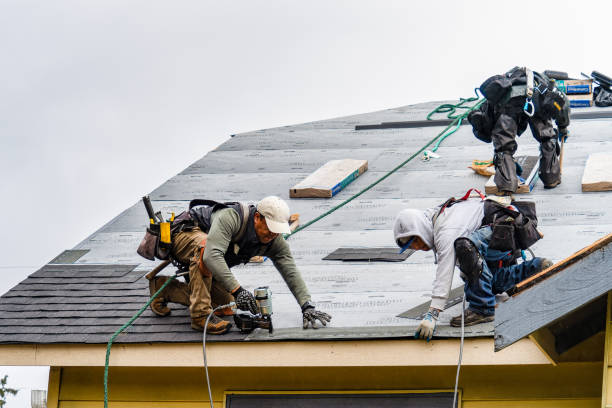 Professional Gutter Installation technician working in Tarkio, MO